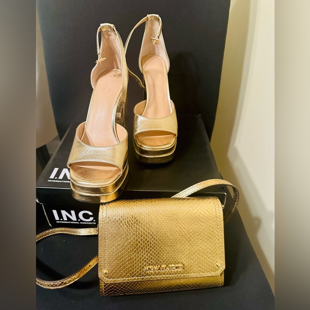Inc Platform Heels With Matching Michael Kors Bag - image 1